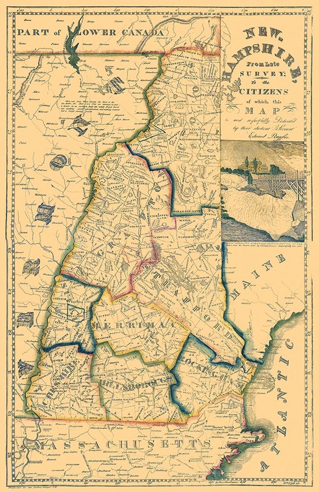 New Hampshire - Ruggles 1817 art print by Ruggles for $57.95 CAD