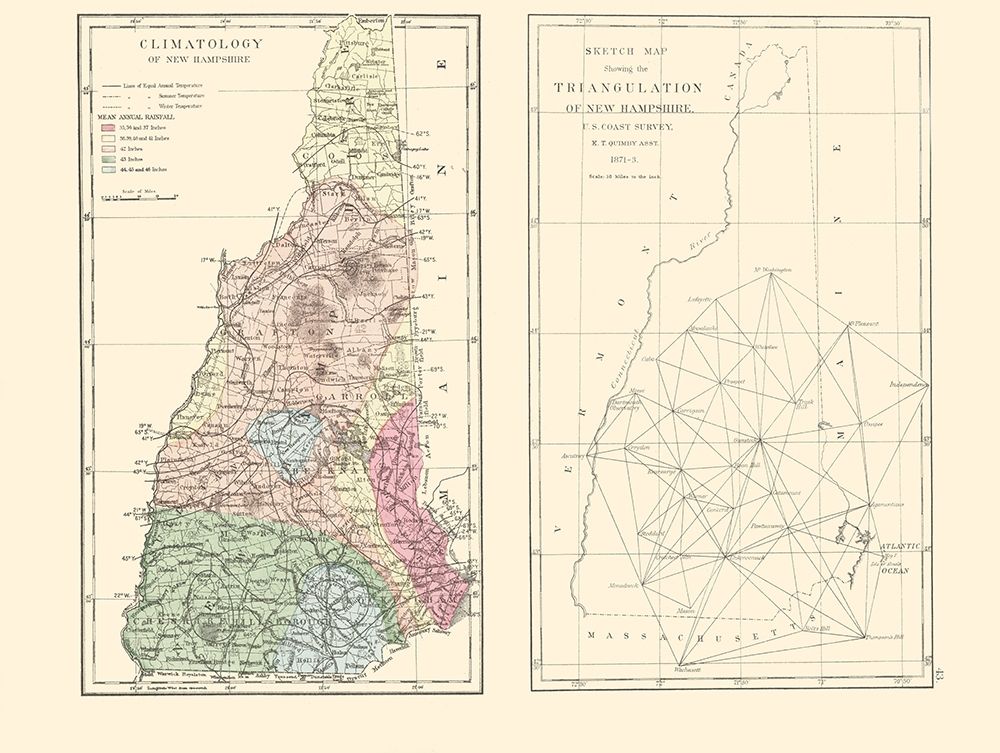 New Hampshire - Quimby 1871 art print by Quimby for $57.95 CAD