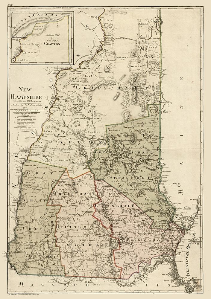 New Hampshire - Sotzmann 1796 art print by Sotzmann for $57.95 CAD