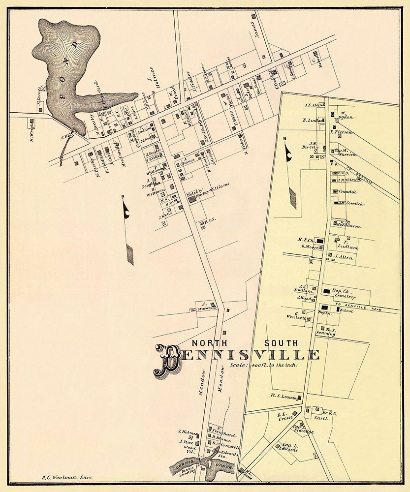 Dennisville, North, South New Jersey Landowner art print by Woolman for $57.95 CAD
