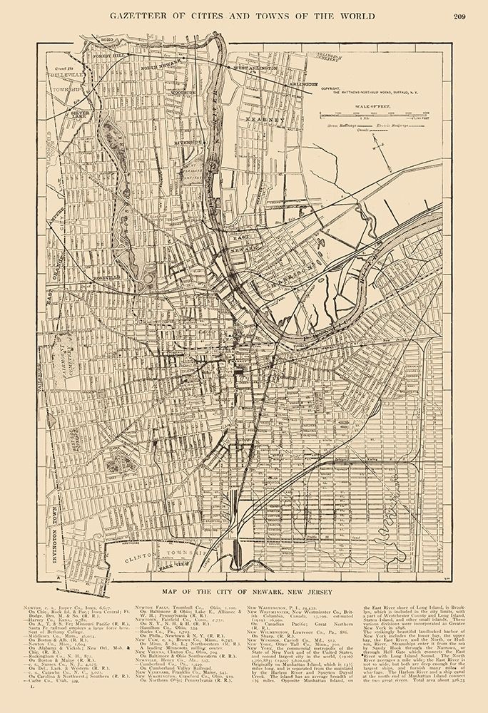 Newark  New Jersey - Reynold 1921 art print by Reynold for $57.95 CAD