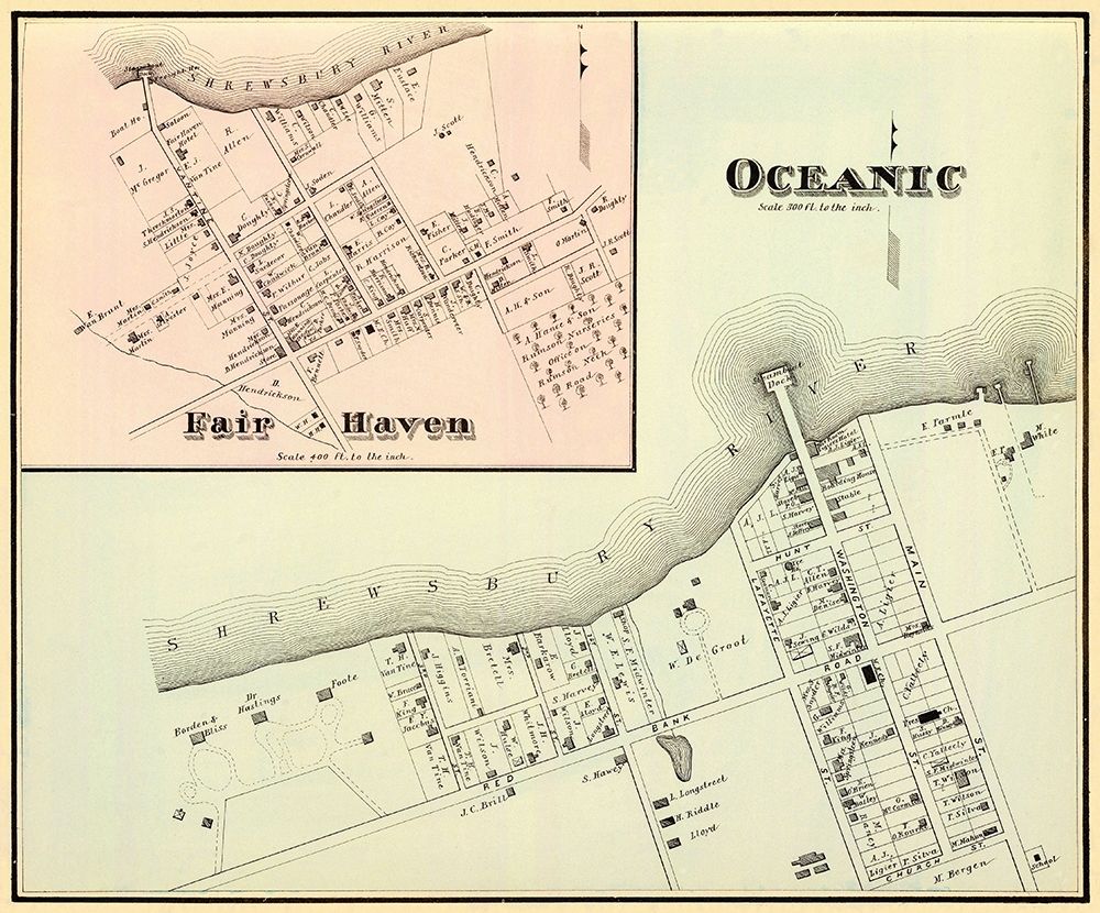 Oceanic, Fair Haven New Jersey Landowner art print by Woolman for $57.95 CAD