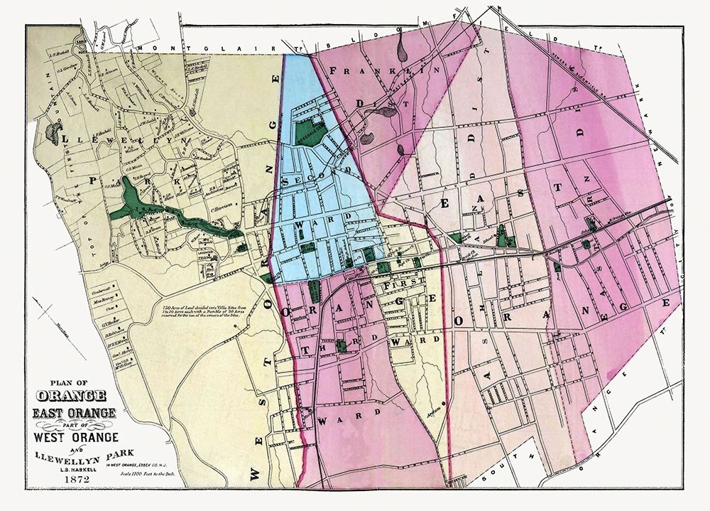 Orange, East, West New Jersey Landowner art print by Haskell for $57.95 CAD