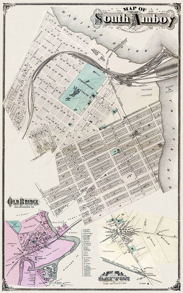 South Amboy, Old Bridge New Jersey Landowner art print by Everts for $57.95 CAD