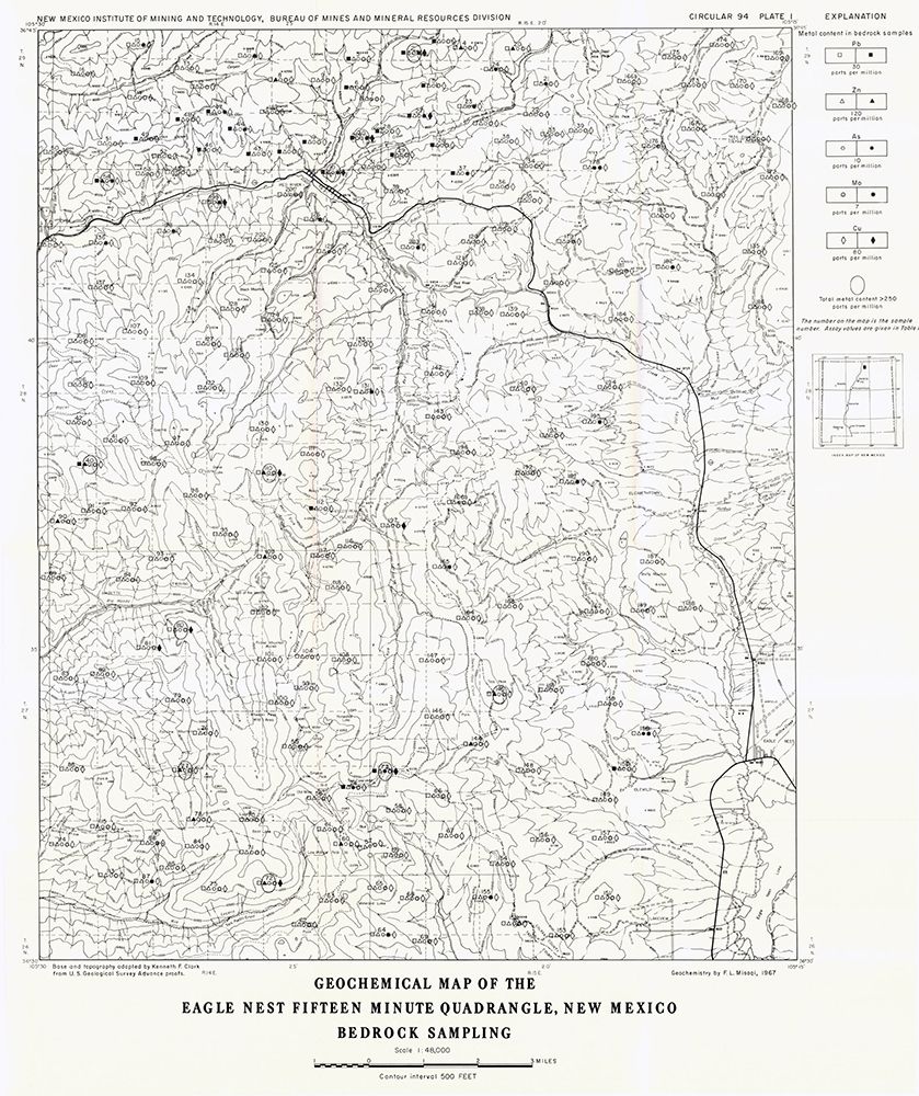 Eagle Nest Quad Bedrock New Mexico Mines art print by Clark for $57.95 CAD