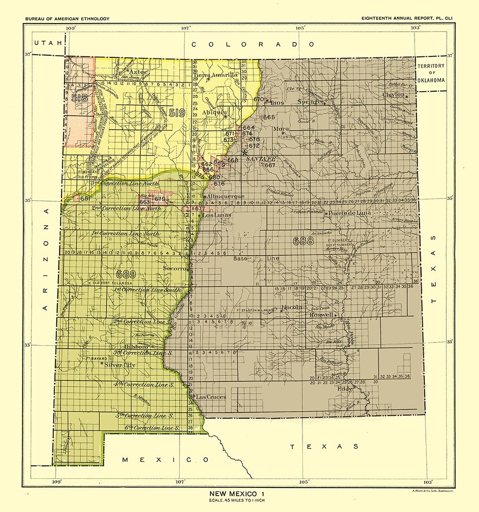 New Mexico - Hoen 1896 art print by Hoen for $57.95 CAD