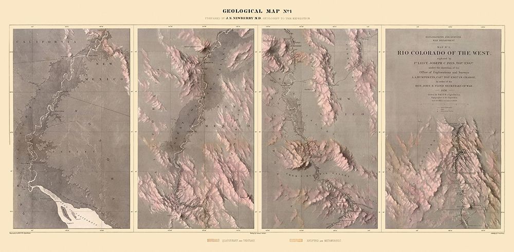 Rio Colorado of the West - Floyd 1858 art print by Floyd for $57.95 CAD