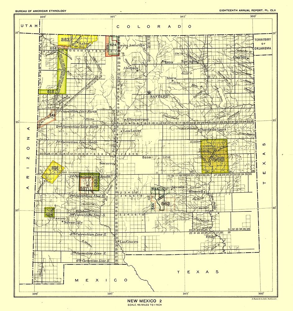 New Mexico - Santa Fe - Hoen 1896 art print by Hoen for $57.95 CAD