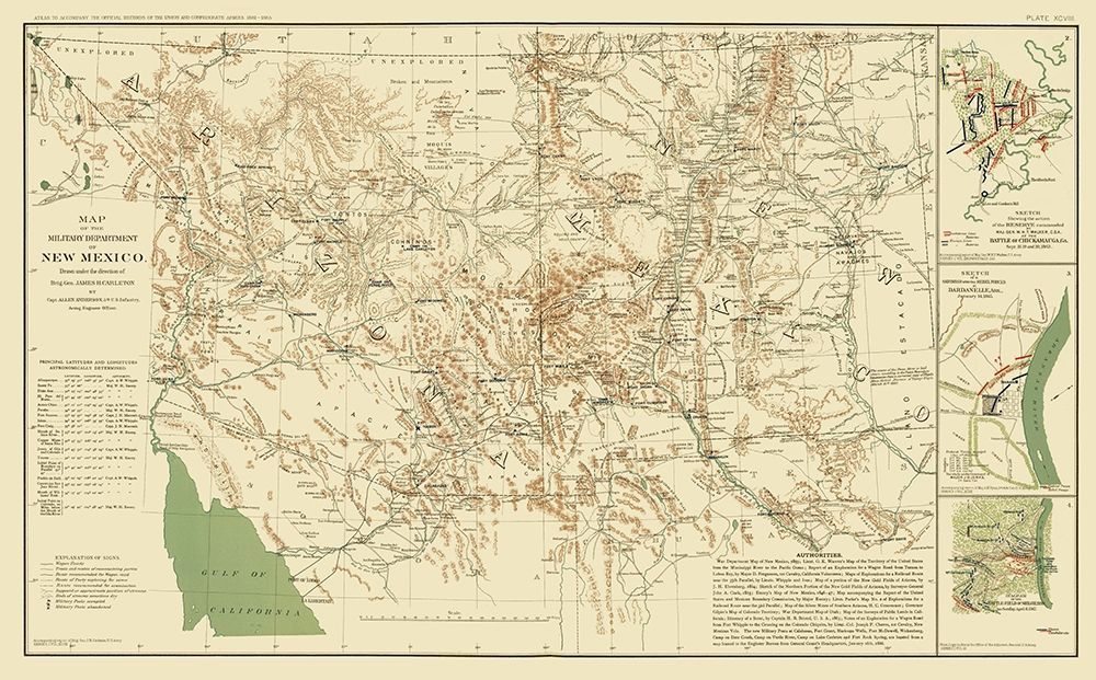 New Mexico Military Department - Carleton 1864 art print by Carleton for $57.95 CAD