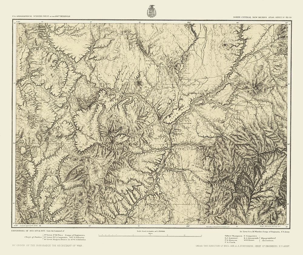 New Mexico New Mexico Sheet - US Army 1876 art print by US Army for $57.95 CAD