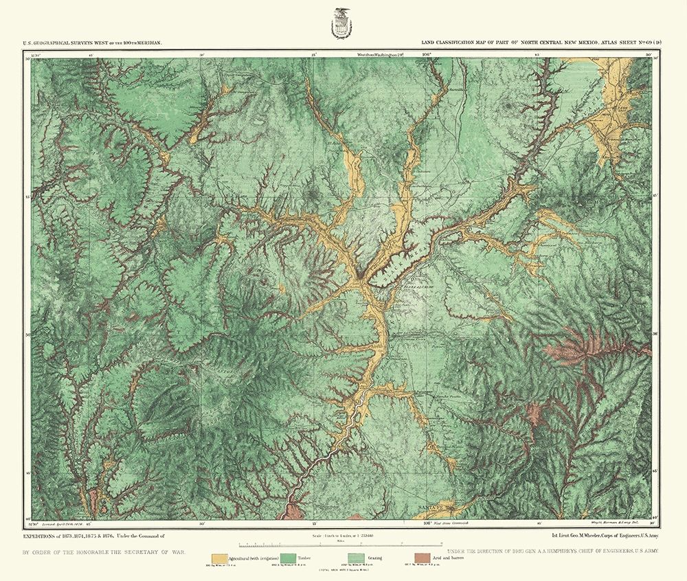 New Mexico Land Classification Sheet - US Army art print by US Army for $57.95 CAD