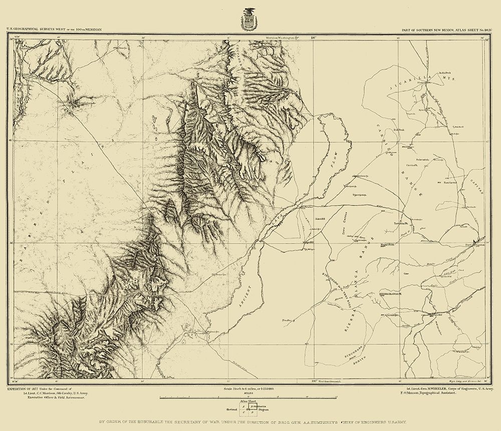 New Mexico 1 of 2 Sheet - US Army 1877 art print by US Army for $57.95 CAD