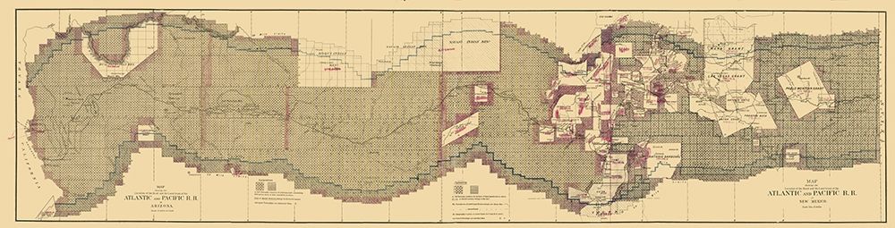 Atlantic and Pacific Railroad - 1883 art print by Unknown for $57.95 CAD