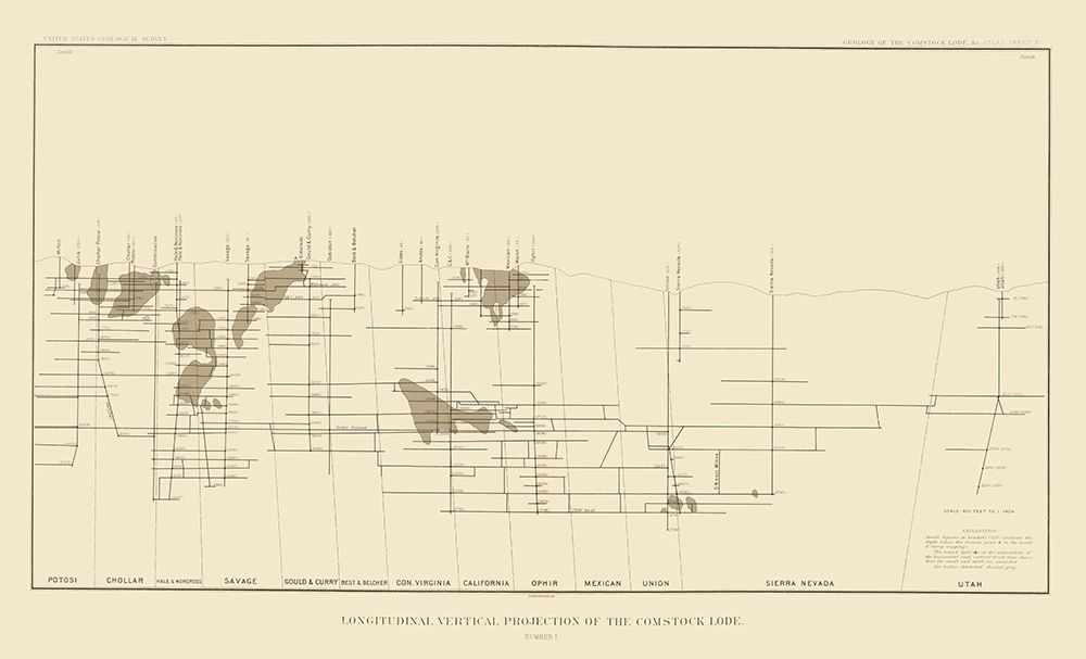 Comstock Lode Vertical Projection 1 Nevada art print by Becker for $57.95 CAD