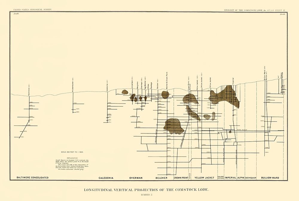 Comstock Lode Vertical Projection 2 Nevada art print by Becker for $57.95 CAD