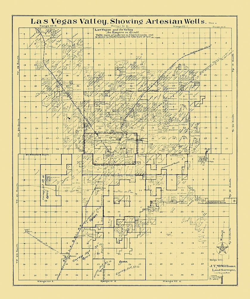 Las Vegas Valley Nevada Landowner - McWilliams art print by McWilliams for $57.95 CAD