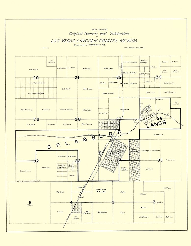 Las Vegas Nevada Homeowners - Williams 1905 art print by Williams for $57.95 CAD