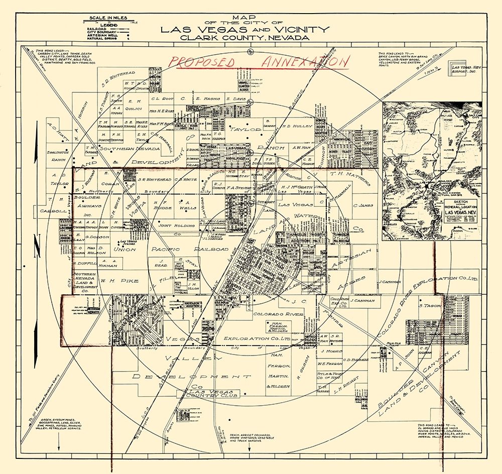 Las Vegas Nevada Landowner - Las Vegas Airport art print by Las Vegas Airport for $57.95 CAD