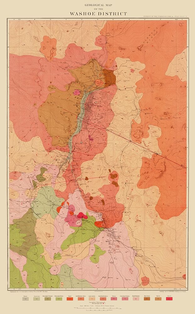 Washoe District Nevada - Becker 1882 art print by Becker for $57.95 CAD
