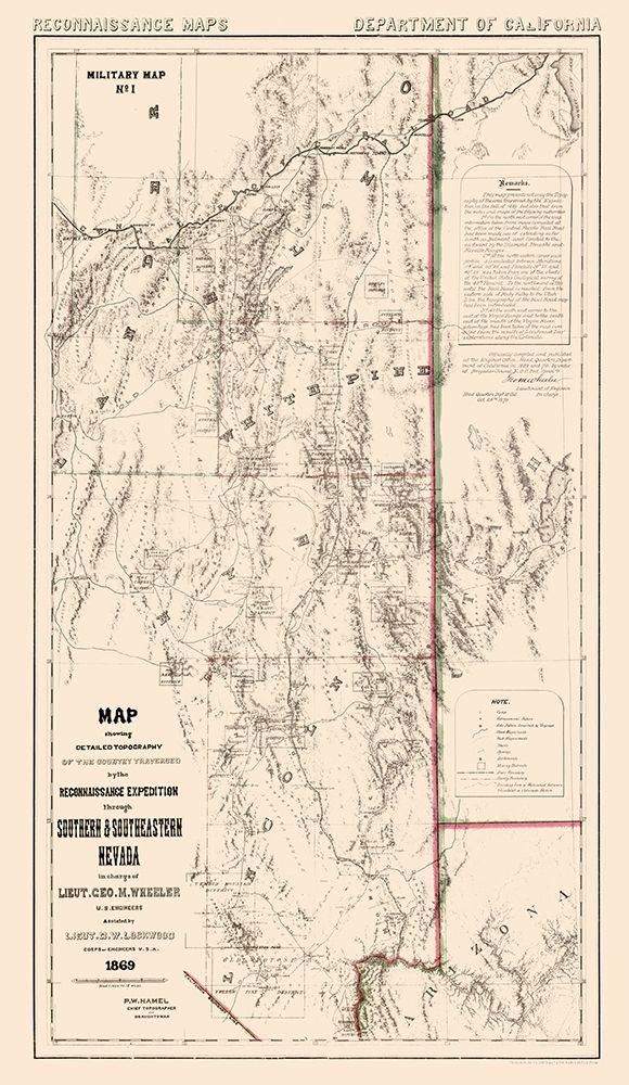 Nevada - Wheeler 1869 art print by Wheeler for $57.95 CAD