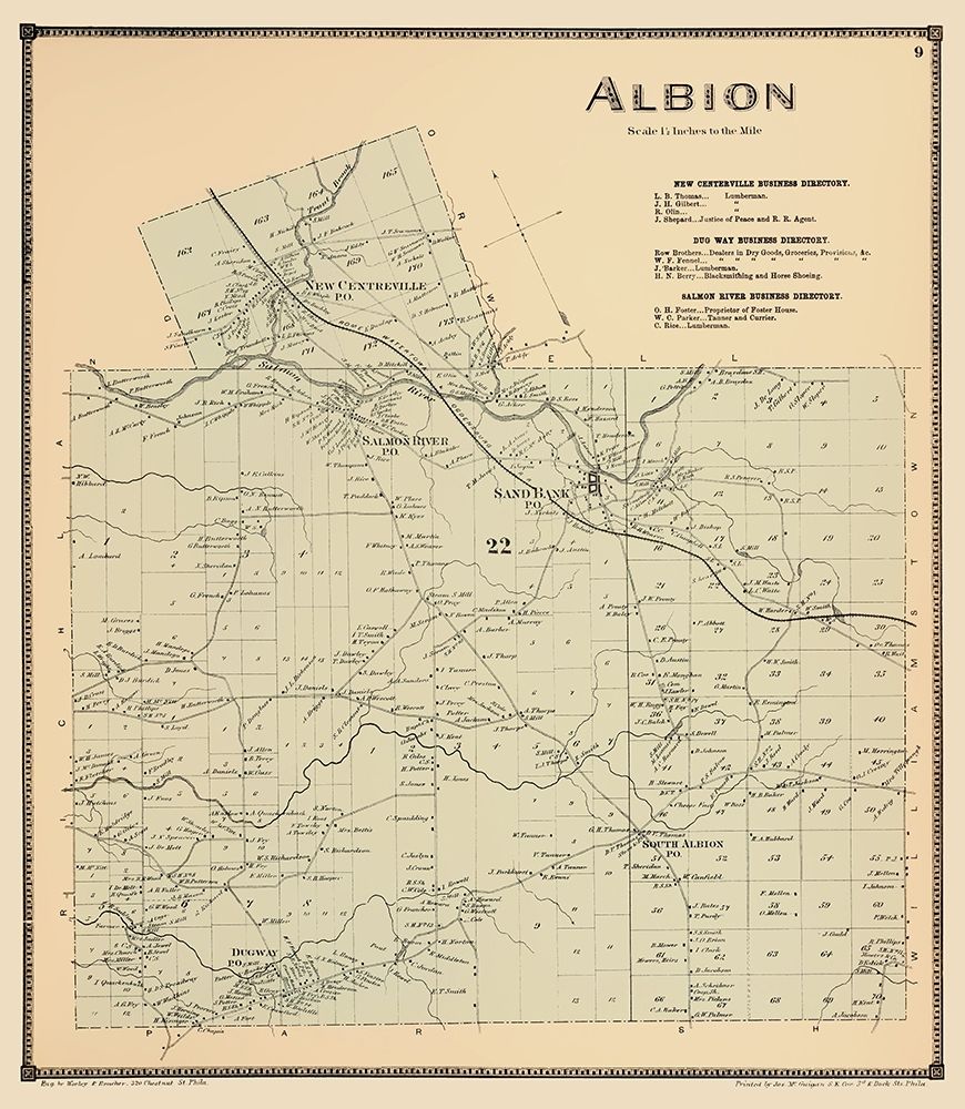 Albion New York Landowner - Stone 1867 art print by Stone for $57.95 CAD