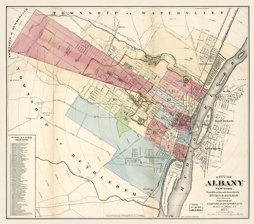 Albany New York - Bingham 1877 art print by Bingham for $57.95 CAD