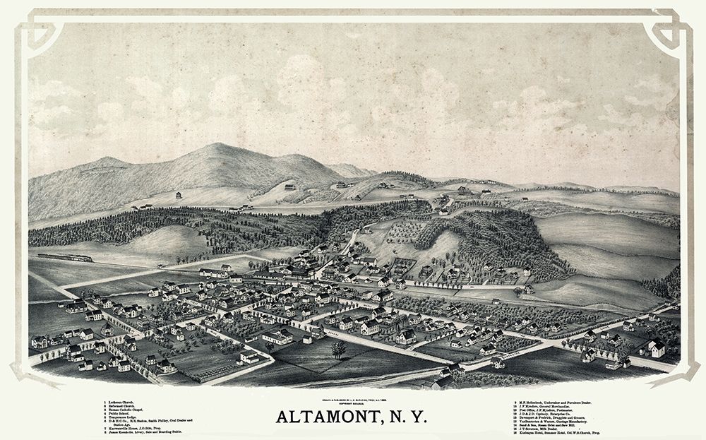 Altamont New York - Burleigh 1889 art print by Burleigh for $57.95 CAD