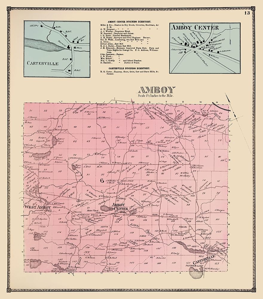 Amboy New York Landowner - Stone 1867 art print by Stone for $57.95 CAD