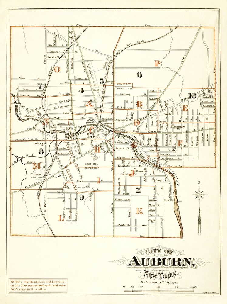Auburn New York - Mac Cormac 1875 art print by Mac Cormac for $57.95 CAD