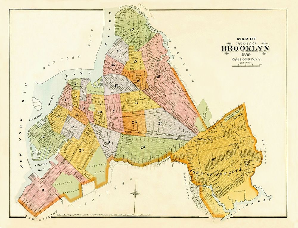Brooklyn, Unionville New York - Robinson 1890 art print by Robinson for $57.95 CAD