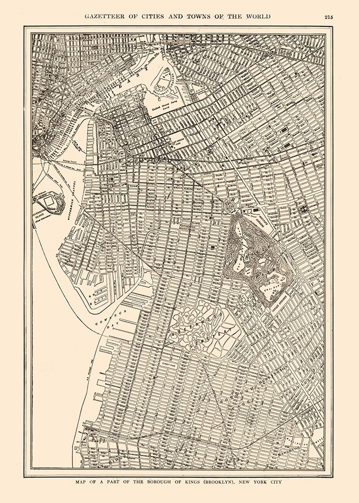 Brooklyn New York - Reynold 1921 art print by Reynold for $57.95 CAD