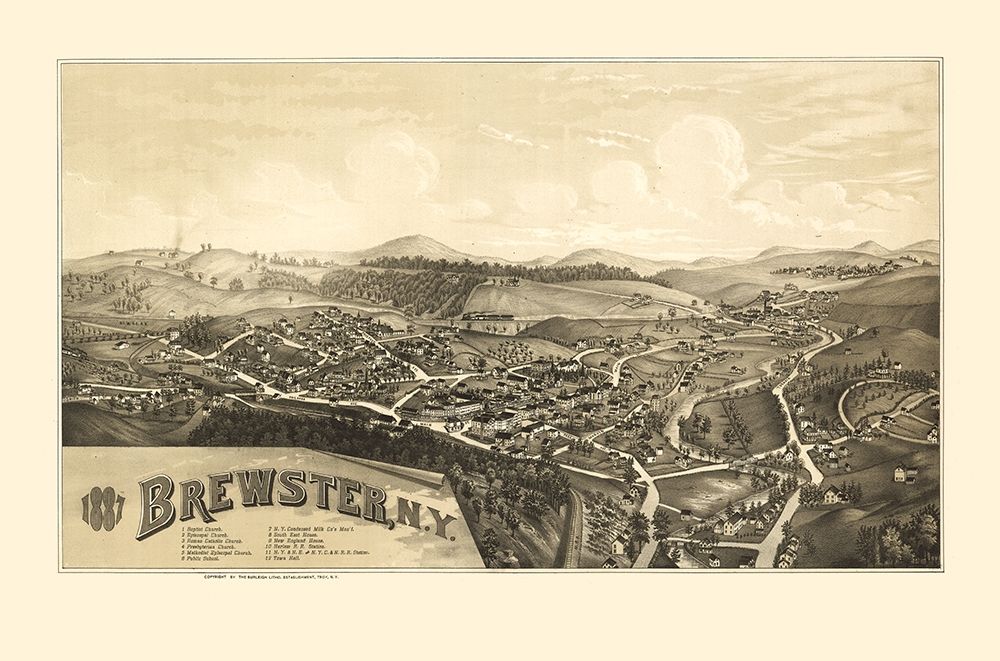 Brewster New York - Burleigh 1887 art print by Burleigh for $57.95 CAD