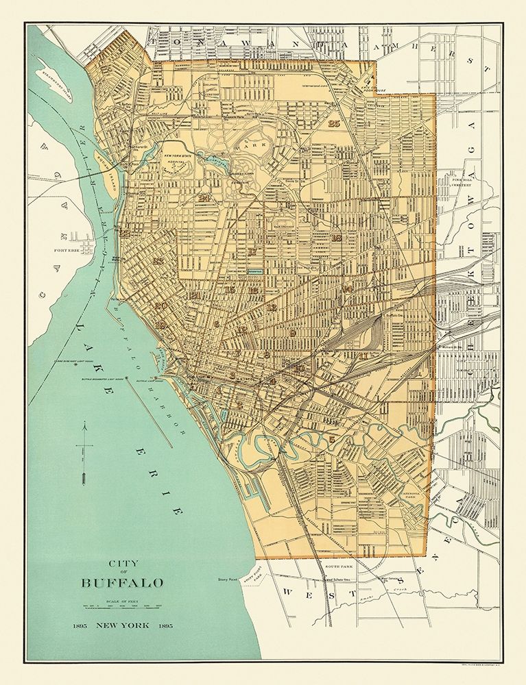 Buffalo New York art print by Bien for $57.95 CAD