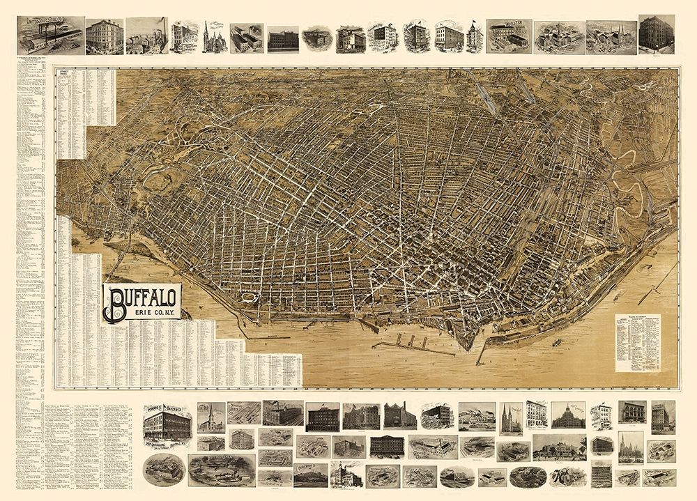 Buffalo New York - Landis 1902 art print by Landis for $57.95 CAD