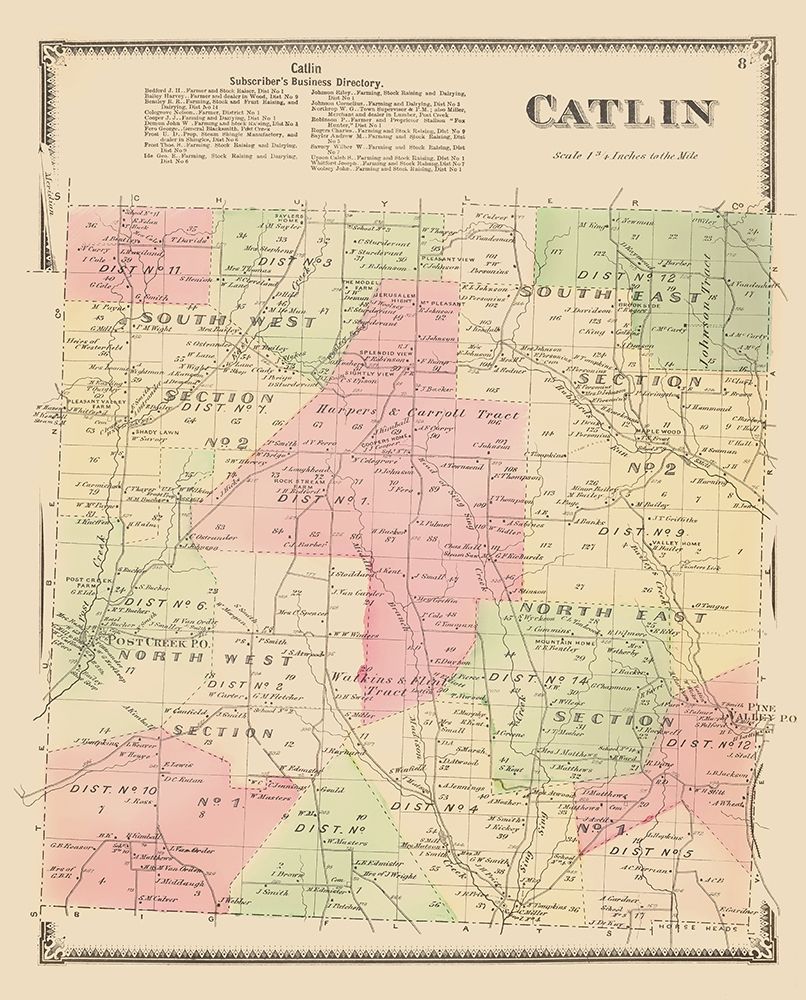 Catlin New York Landowner - Beers 1869 art print by Beers for $57.95 CAD