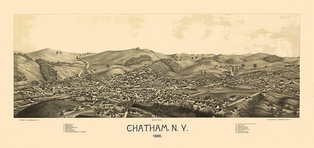 Chatham New York - Burleigh 1886 art print by Burleigh for $57.95 CAD