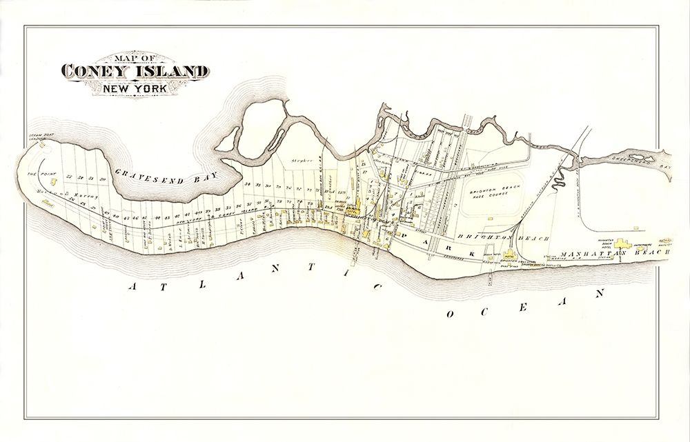 Coney Island New York Landowner - Edsall 1880 art print by Edsall for $57.95 CAD
