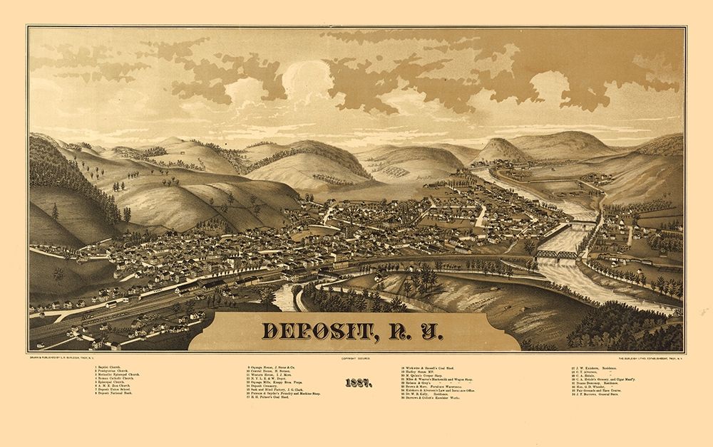 Deposit New York - Burleigh 1887 art print by Burleigh for $57.95 CAD