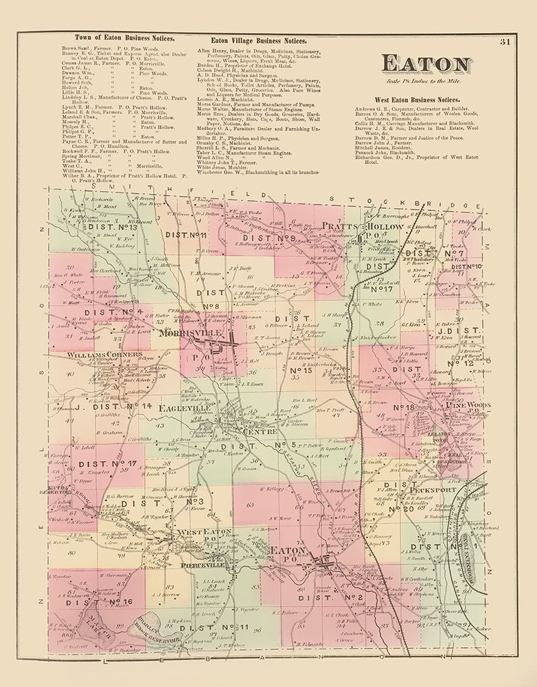 Eaton New York Landowner - Whitman 1875 art print by Whitman for $57.95 CAD