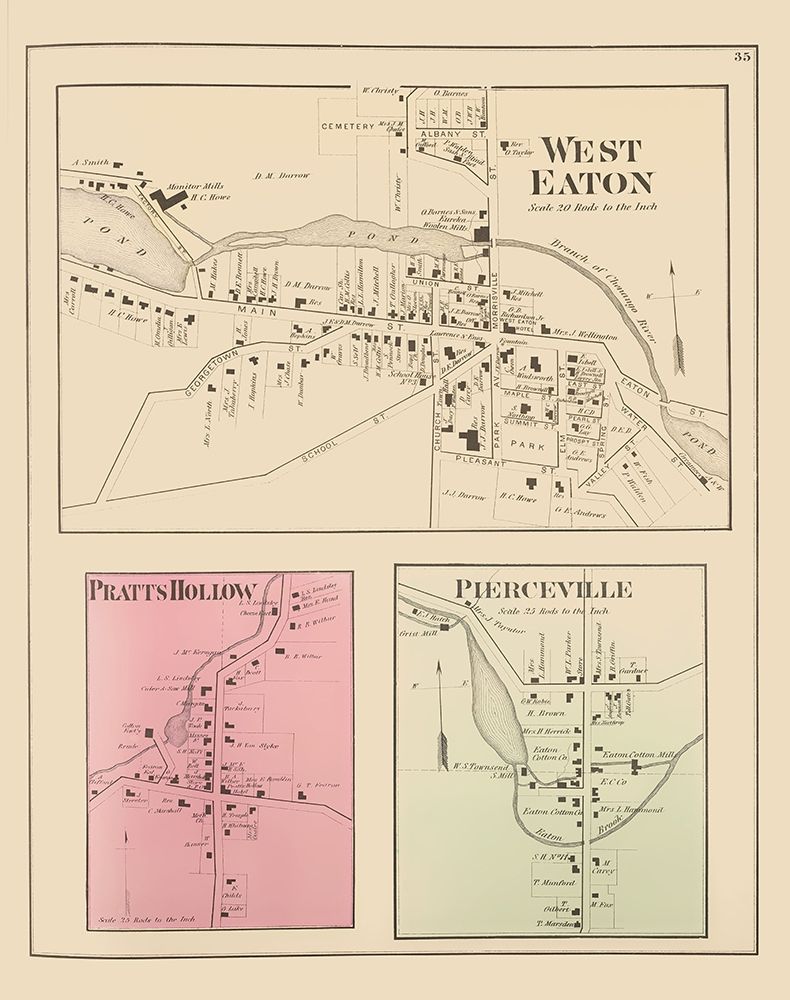 West Eaton New York Landowner - Whitman 1875 art print by Whitman for $57.95 CAD