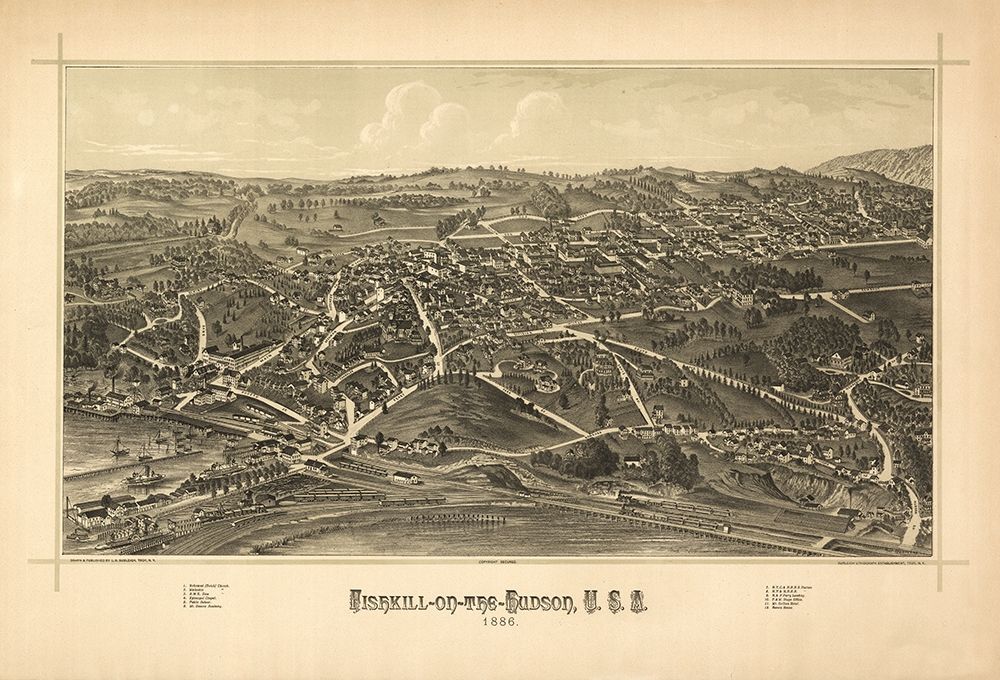 Fishkill New York - Burleigh 1886 art print by Burleigh for $57.95 CAD