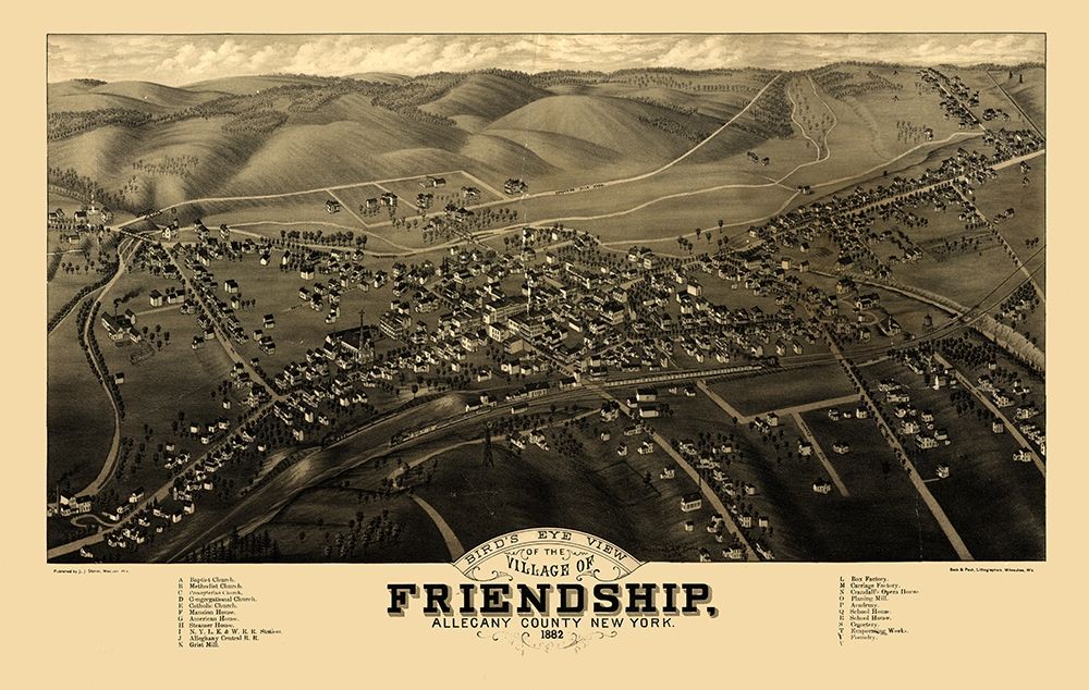 Friendship New York - Stoner 1882 art print by Stoner for $57.95 CAD
