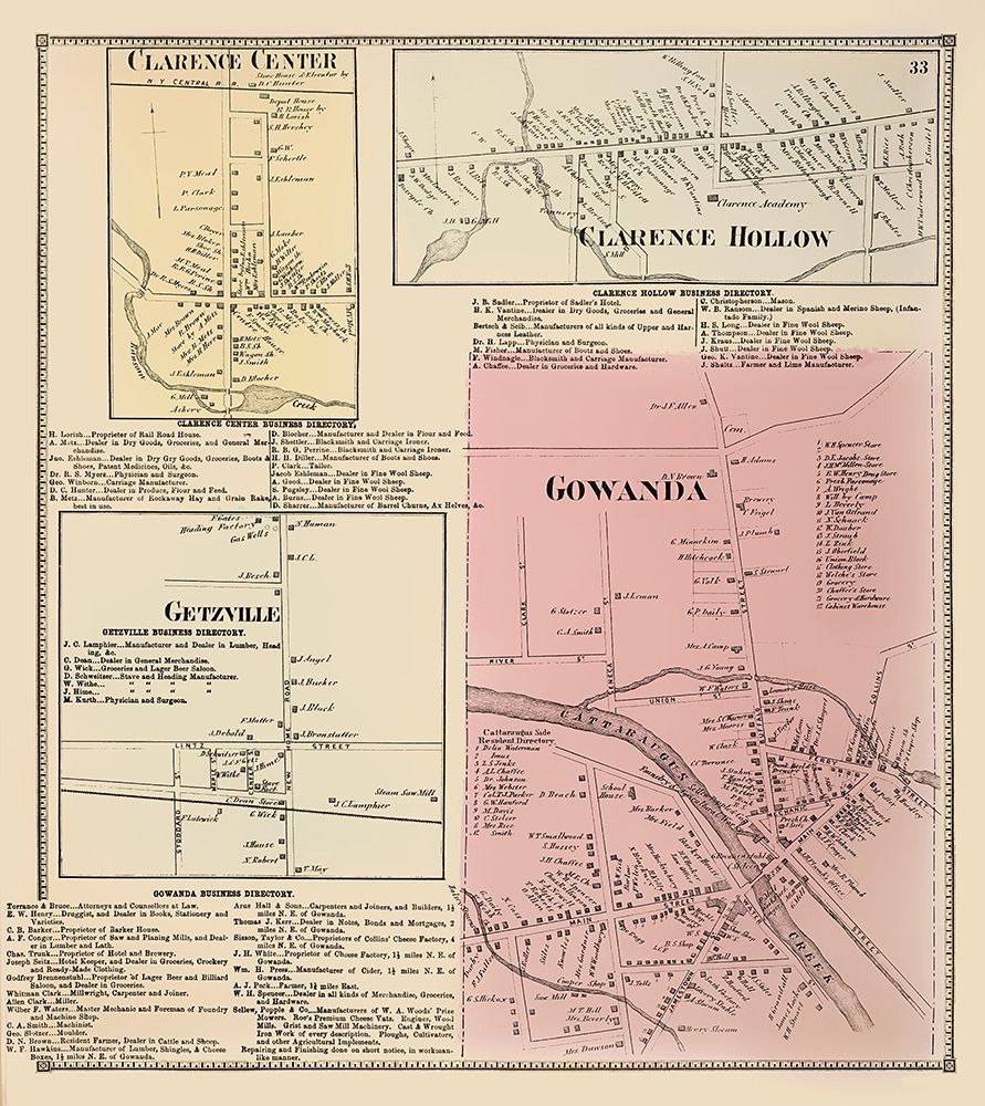 Gowanda New York Landowner - Stone 1866 art print by Stone for $57.95 CAD