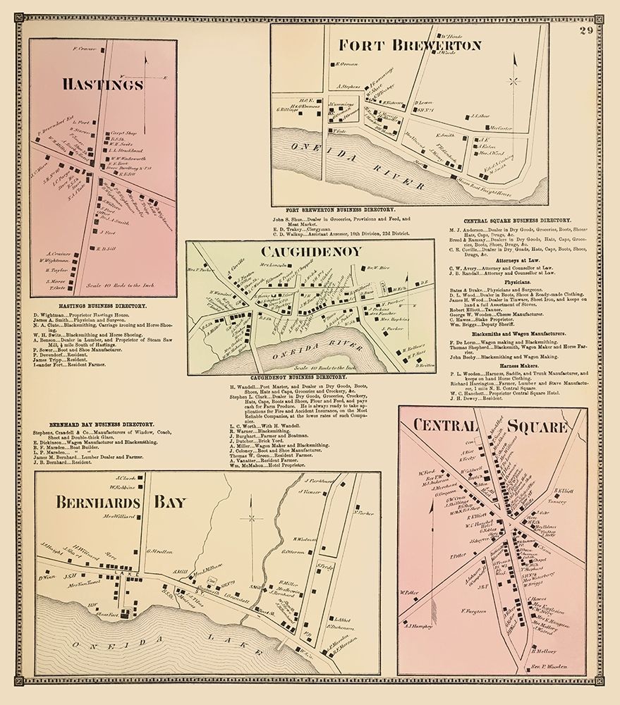 Hastings New York Landowner - Stone 1867 art print by Stone for $57.95 CAD
