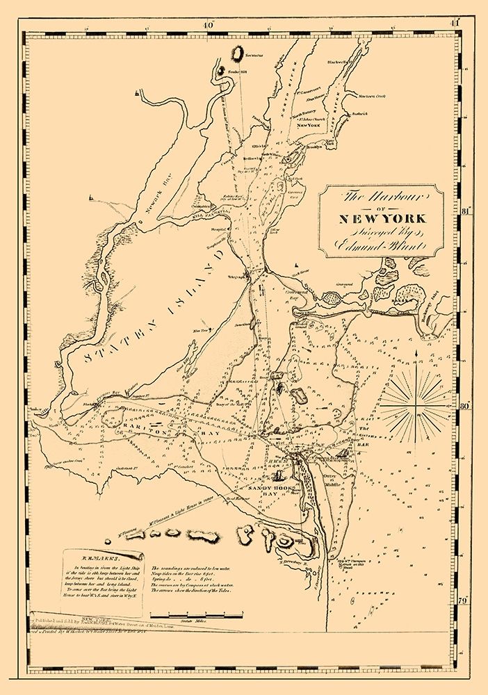 New York Harbor - Blunt 1827 art print by Blunt for $57.95 CAD