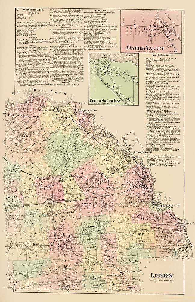 Lenox New York Landowner - Whitman 1875 art print by Whitman for $57.95 CAD