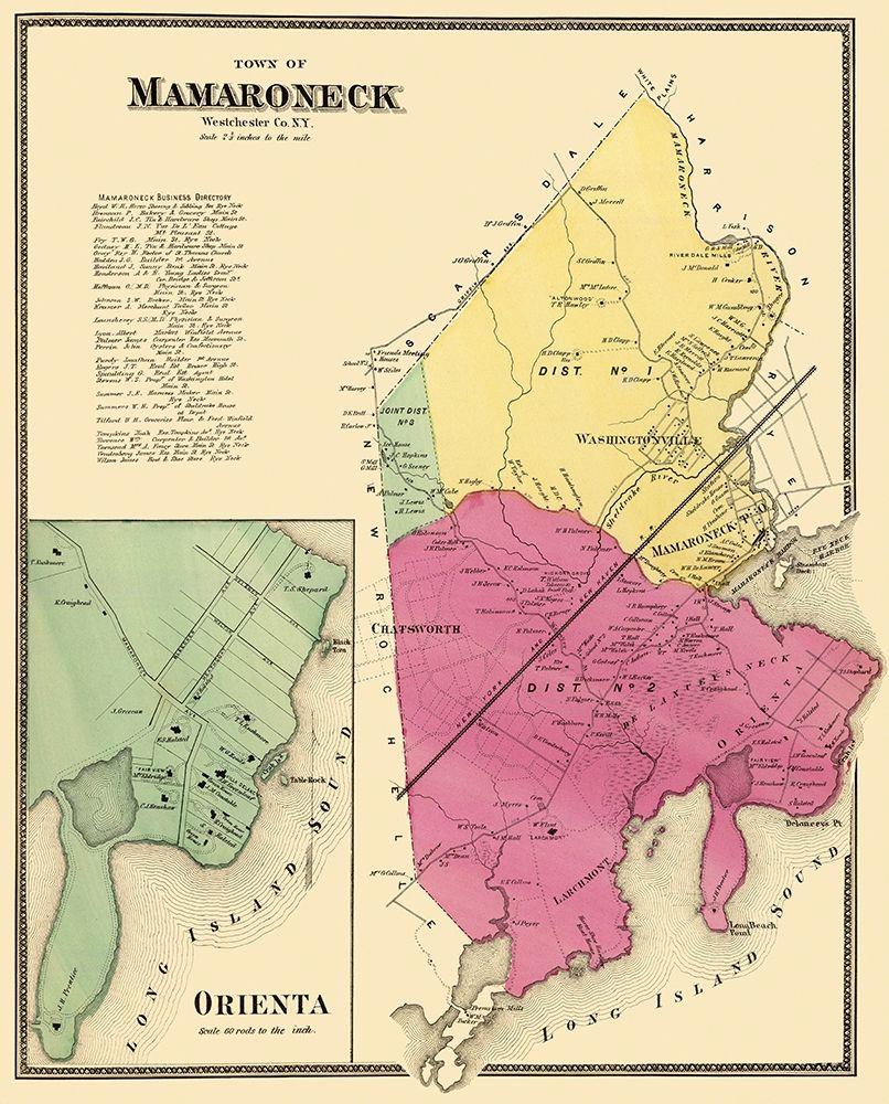 Mamaroneck, Orienta New York Landowner - Beers art print by Beers for $57.95 CAD