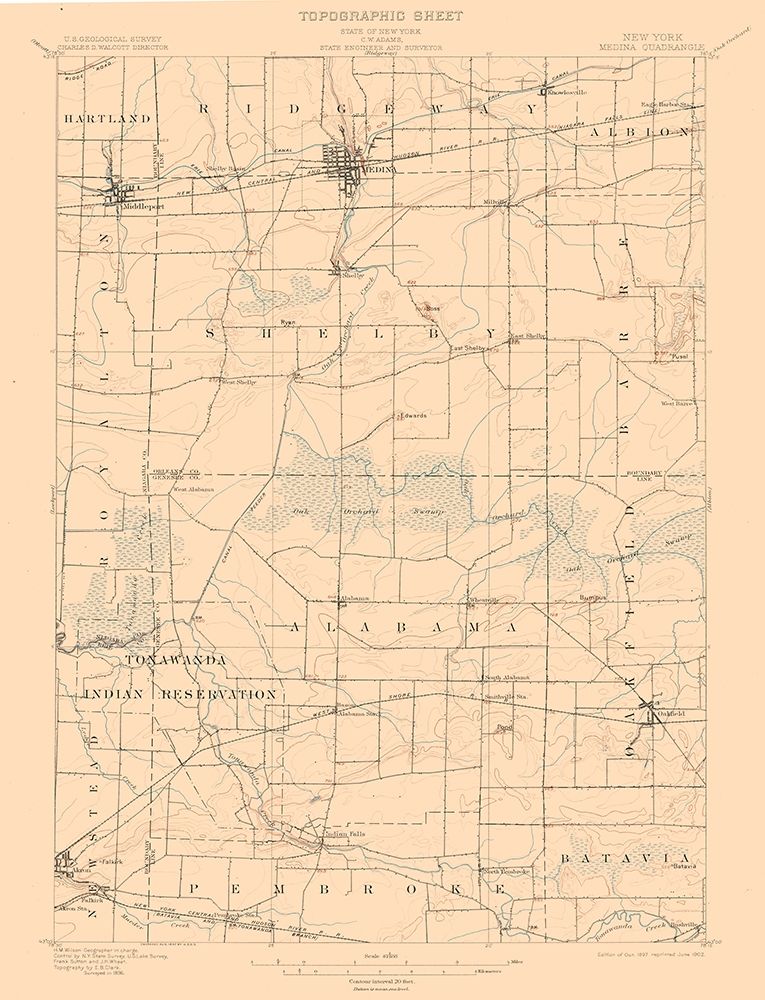 Medina New York Quad - USGS 1897 art print by USGS for $57.95 CAD