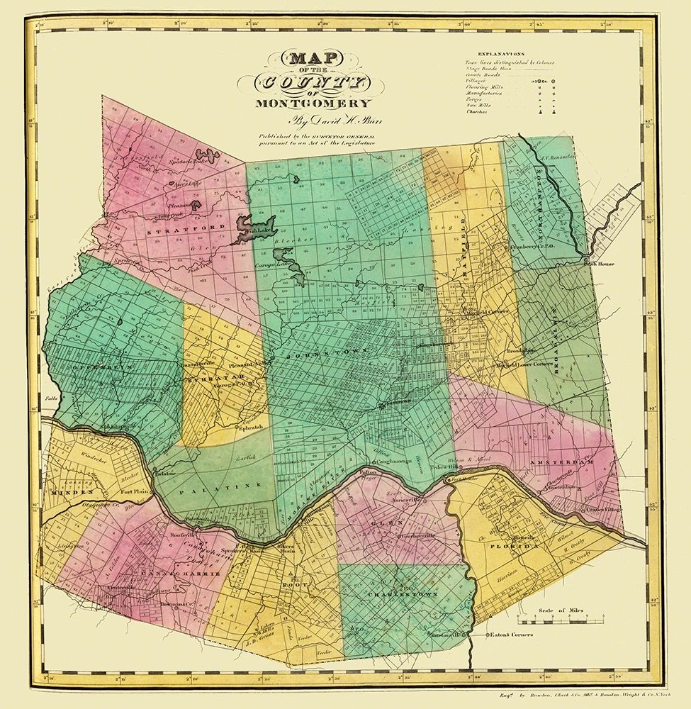 Montgomery New York Landowner - Burr 1829 art print by Burr for $57.95 CAD