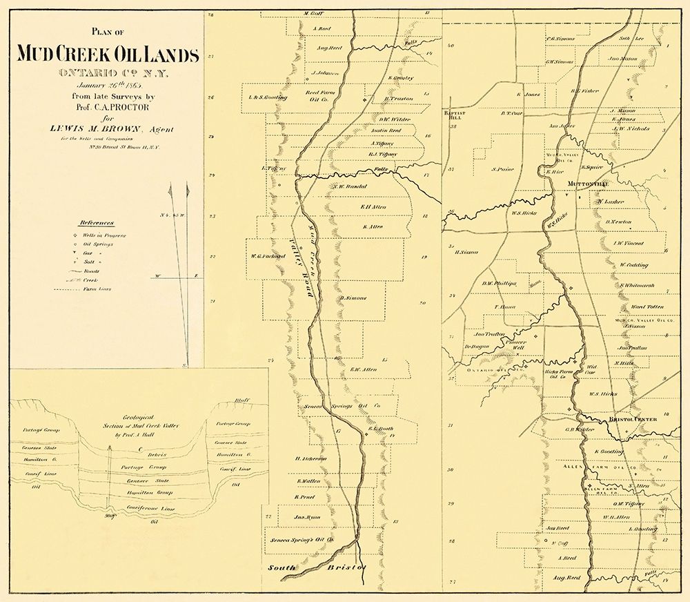 Mud Creek Oil Lands Ontario County New York art print by Proctor for $57.95 CAD